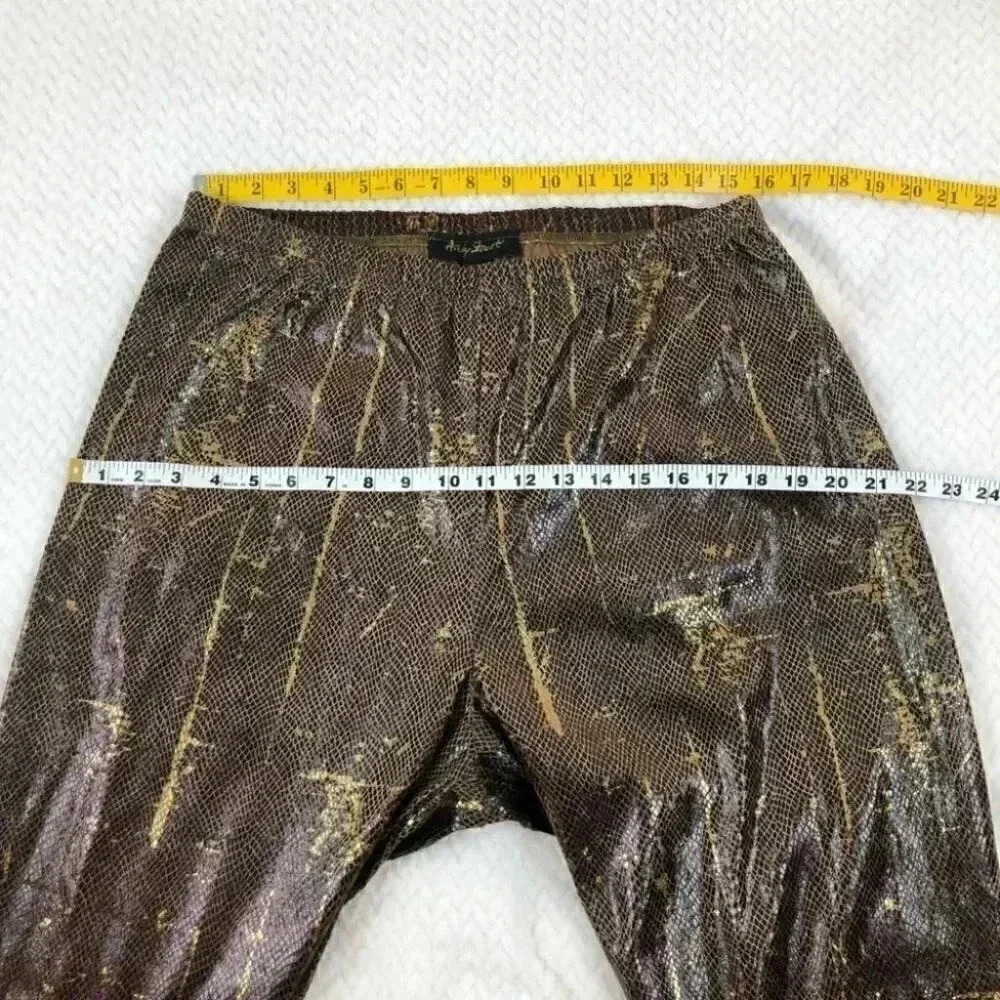Vintage Ashley Stewart Women’s Brown snake Pull Pants  Size 18/20 - Picture 4 of 8